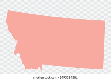 MONTANA Map salmon Color Background quality files png