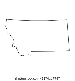 Montana map shape, united states of america. Flat concept icon symbol vector illustration .