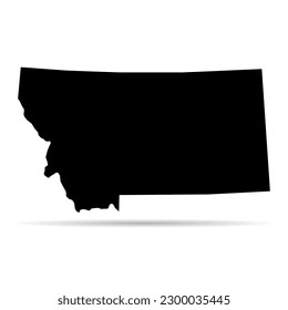 Montana map shape, united states of america. Flat concept icon symbol vector illustration .