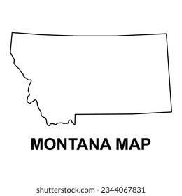 Montana map shape, united states of america. Flat concept icon symbol vector illustration .