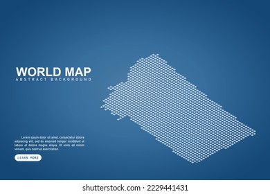 Montana Map - USA, United States of America Map vector template with isometric top and white pixel, grid, grunge, halftone style isolated on blue background - Vector illustration eps 10