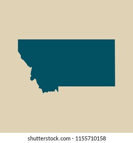 Montana map vector