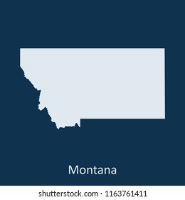 Montana map vector