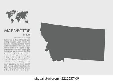 MONTANA map vector, Abstract design vector illustration Eps 10. High Detailed on white background.