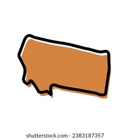 Montana map vector illustration. USA state map.