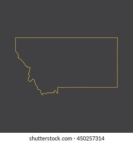 Montana Map,outline,stroke,line Style