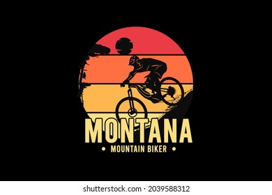 Montana mountain biker,t-shirt merchandise silhouette mockup typography [Converted]