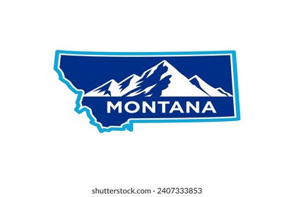 Montana mountain illustration, outdoor adventure logo design	
