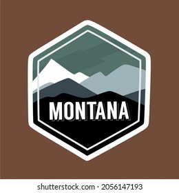 Montana on a brown background