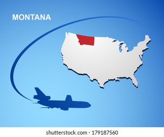 Montana on USA map