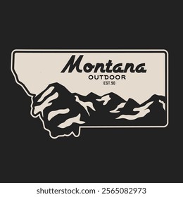 Montana Outdoor Logo Design with Mountains