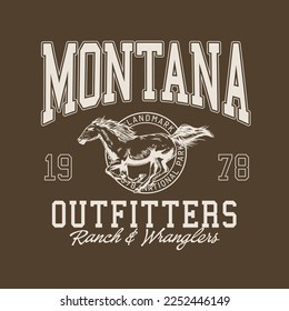 Montana Outdoor Varsity Graphic Slogan svg