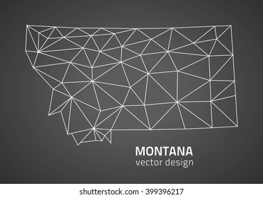 Montana outline grey vector map