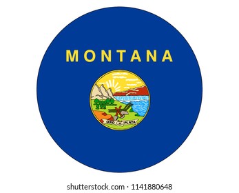 Montana Round Flag