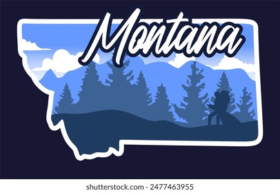 Montana state with beautiful views