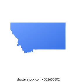 Montana state border,map