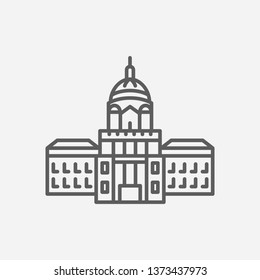 Montana state capitol icon line symbol. Isolated vector illustration of  icon sign concept for your web site mobile app logo UI design.