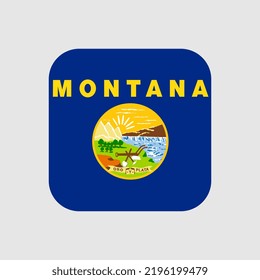 Montana state flag. Vector illustration.