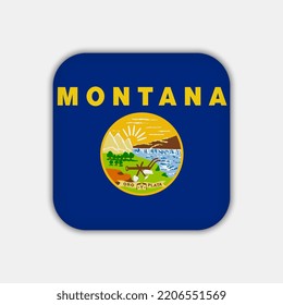 Montana state flag. Vector illustration.