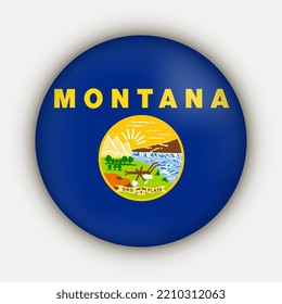 Montana state flag. Vector illustration.