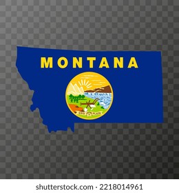 Montana state flag. Vector illustration.