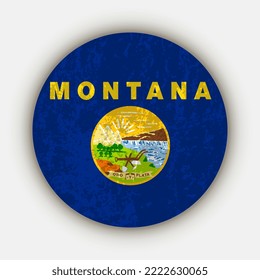 Montana state flag. Vector illustration.