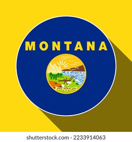 Montana state flag. Vector illustration.