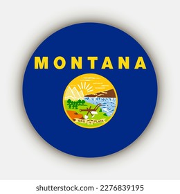 Montana state flag. Vector illustration.