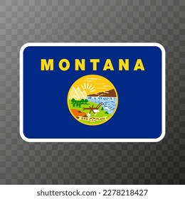 Montana state flag. Vector illustration.