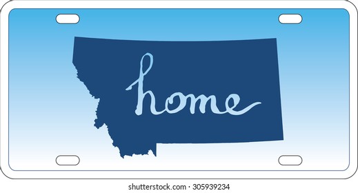 Montana state license plate vector