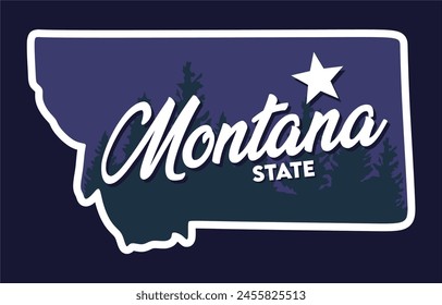 montana state with montana map