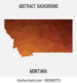 Montana state map in geometric polygonal style.Abstract tessellation,modern design background. Vector illustration EPS8