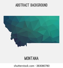 Montana state map in geometric polygonal style.Abstract tessellation,modern design background. Vector illustration EPS8