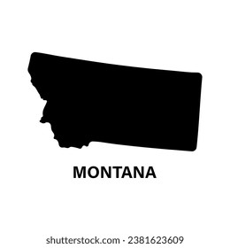 Montana state map silhouette icon