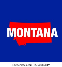 MONTANA state map typography vector. Montana map icon