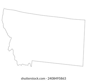 Landkarte Montana. Karte des US-Bundesstaates Montana.