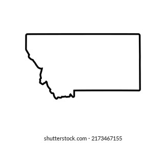 Montana State Map Us State Map Stock Vector (Royalty Free) 2173467155 ...