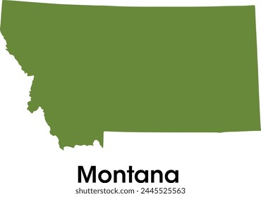 Montana State Map in Vektorgrafiken