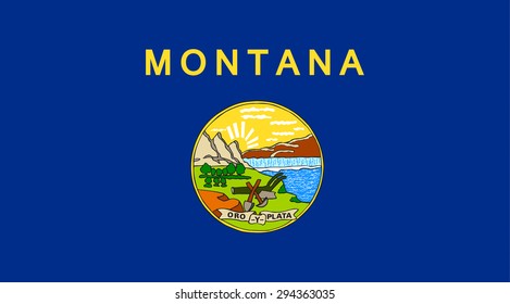 Montana state national flag. Vector EPS8