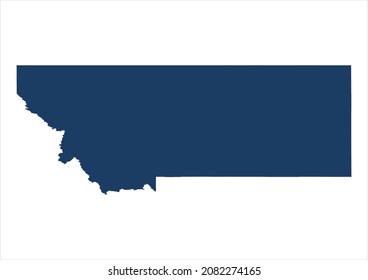 Montana State of USA map vector illustration on white background , best for print media