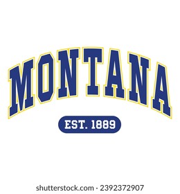 Montana typography design vector, usa state shirt design vector. Jersey design vector, T-shirt design for usa 