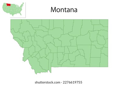 Montana USA map state icon