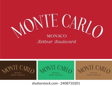 monte carlo monaco city  graphic  design