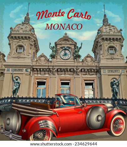  Monte Carlo retro poster.