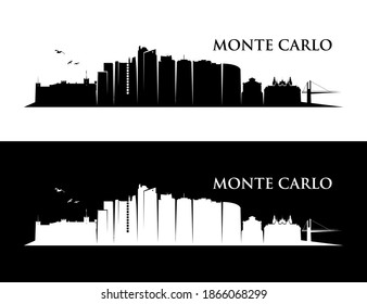 Monte Carlo skyline - Monaco cityscape vector illustration