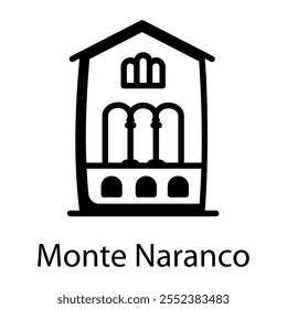 Monte naranco icon in drawing style