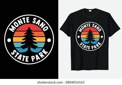 Monte Sano State Park T shirt Design Vintage Vector Illustration
