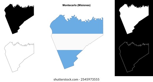 Conjunto de mapas do departamento de Montecarlo (Misiones)