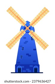 Montefiore Windmill - modern flat design style single isolated image