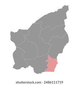 Montegiardino castelli map, administrative division of San Marino. Vector illustration.